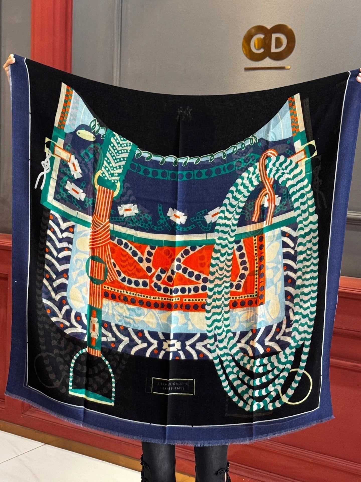 HERMES 25S SCARF 200 IN CASHMERE SILK 730597