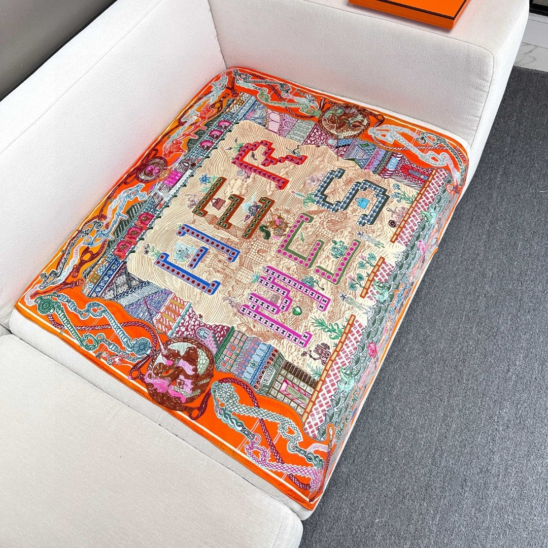 HERMES 25S SCARF 90 IN SILK 726441
