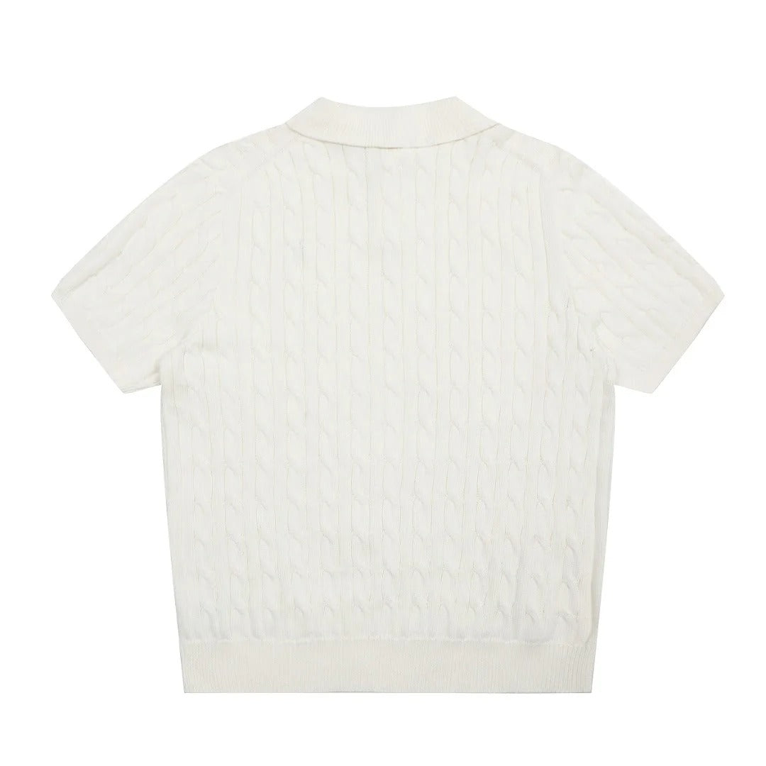 RALPH LAUREN SHORT-SLEEVE POLO KNIT SWEATER STYLE 436