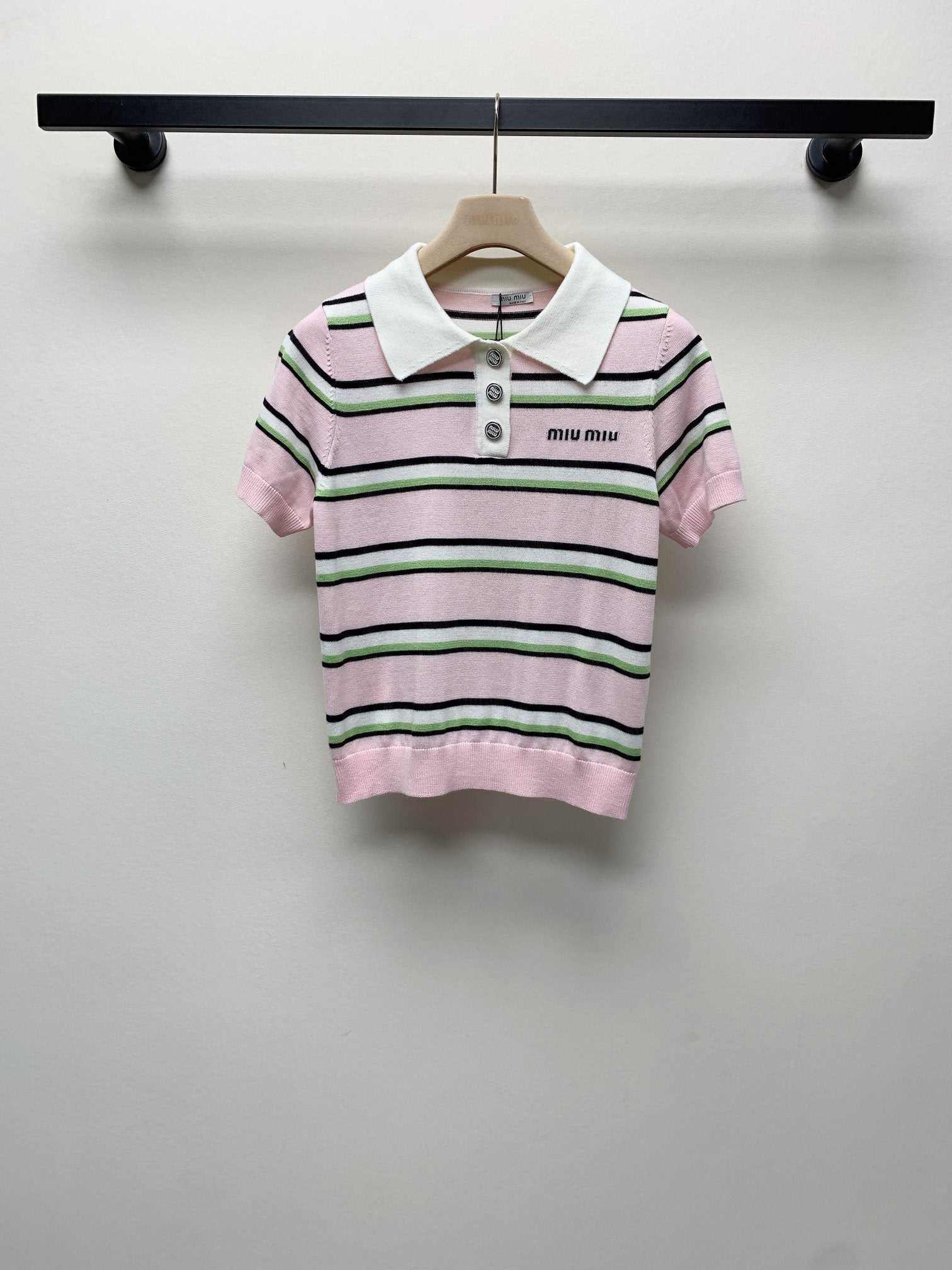 MIUMIU KNIT POLO SHIRT 268103