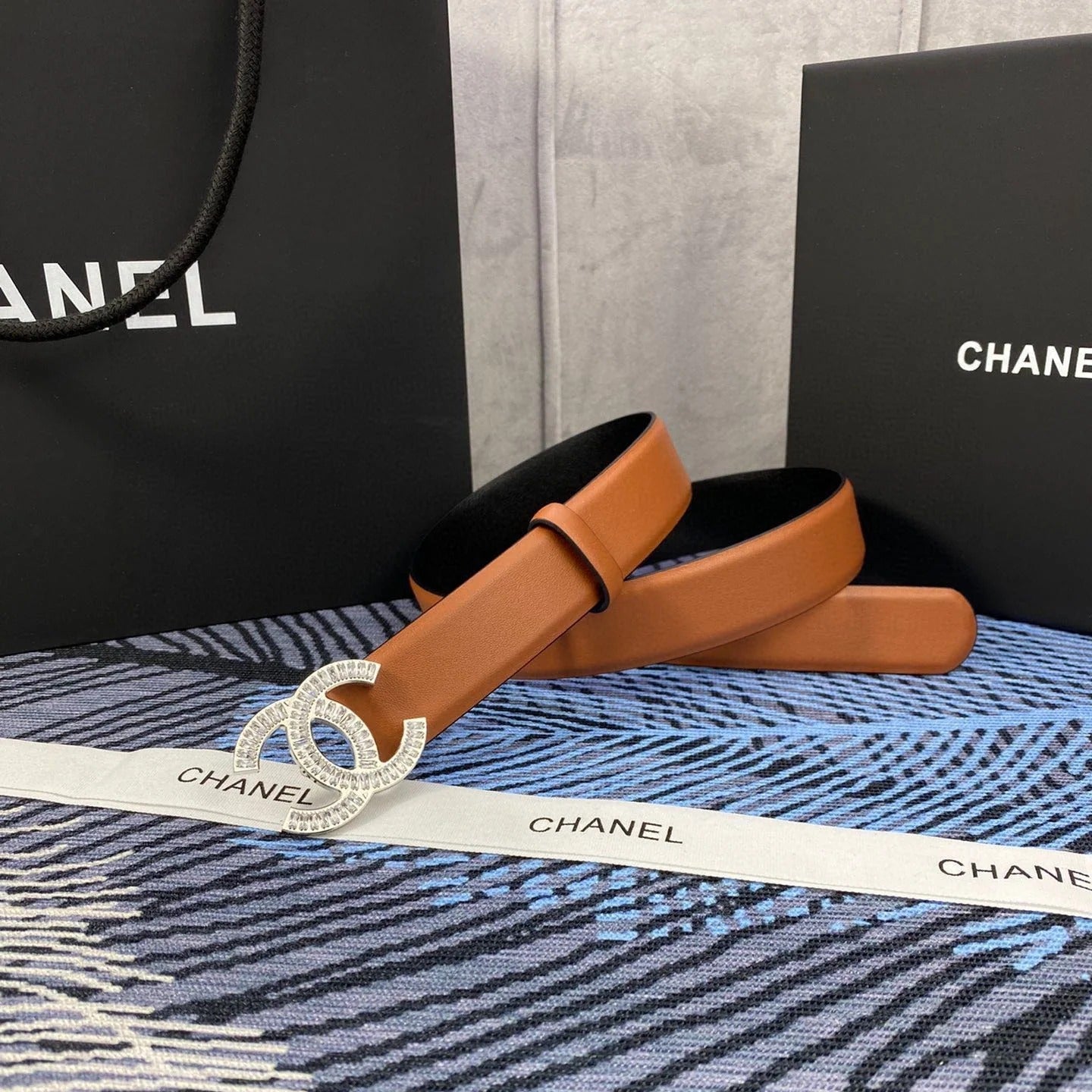 CC Women's Belt 3.0CM Brown Cowhide 615101