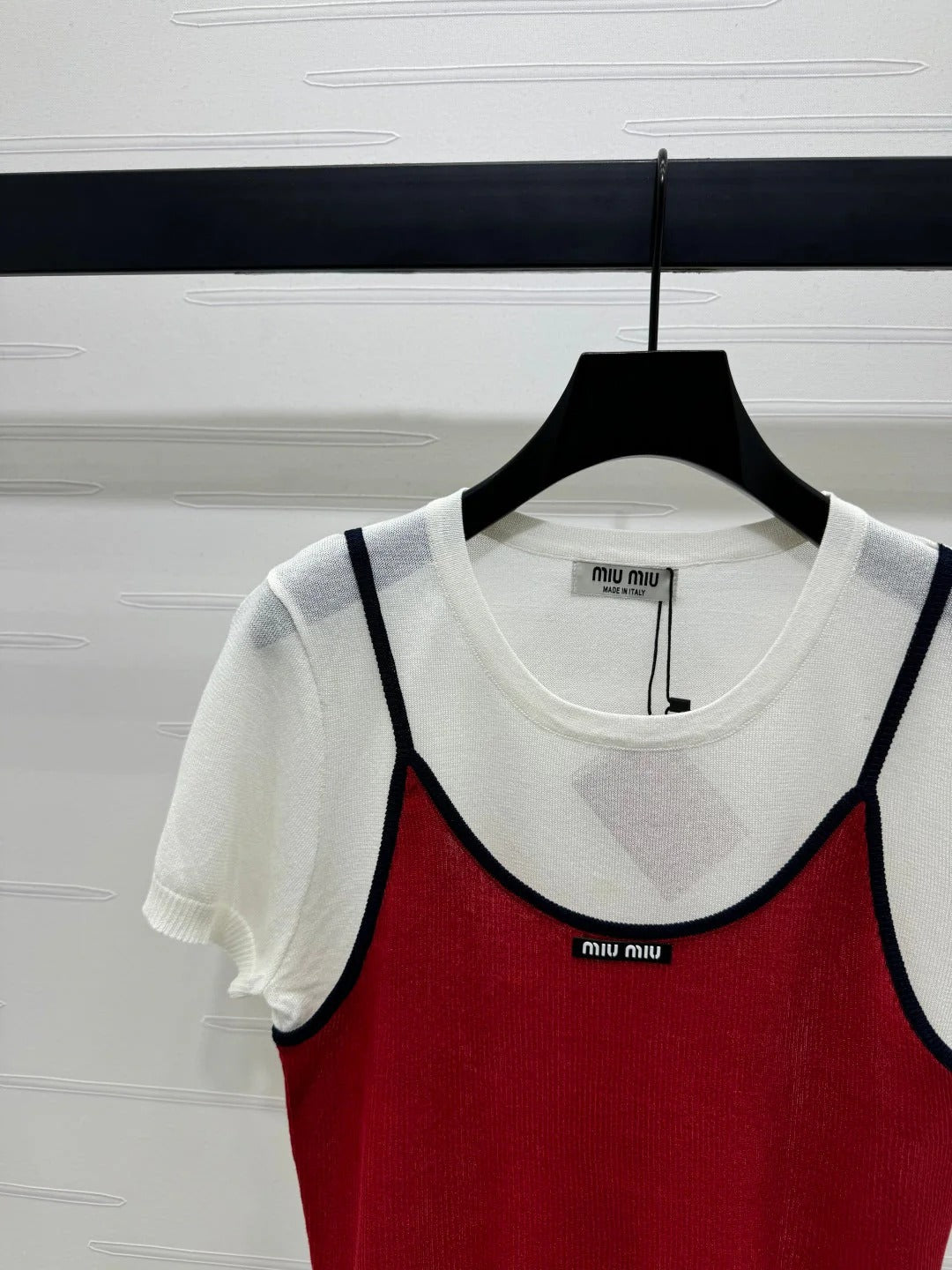 MIU 25S 2 PIECE KNITTED TOP WITH STRAPS 264130