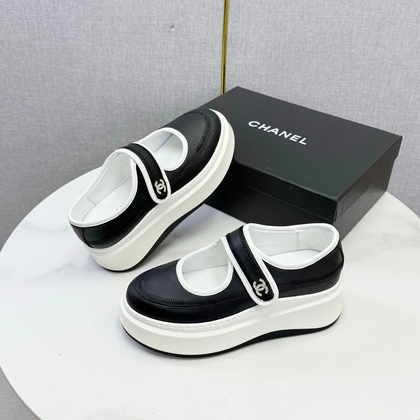 Chanel 2026 Platform Mary Jane Shoes Lambskin 801466
