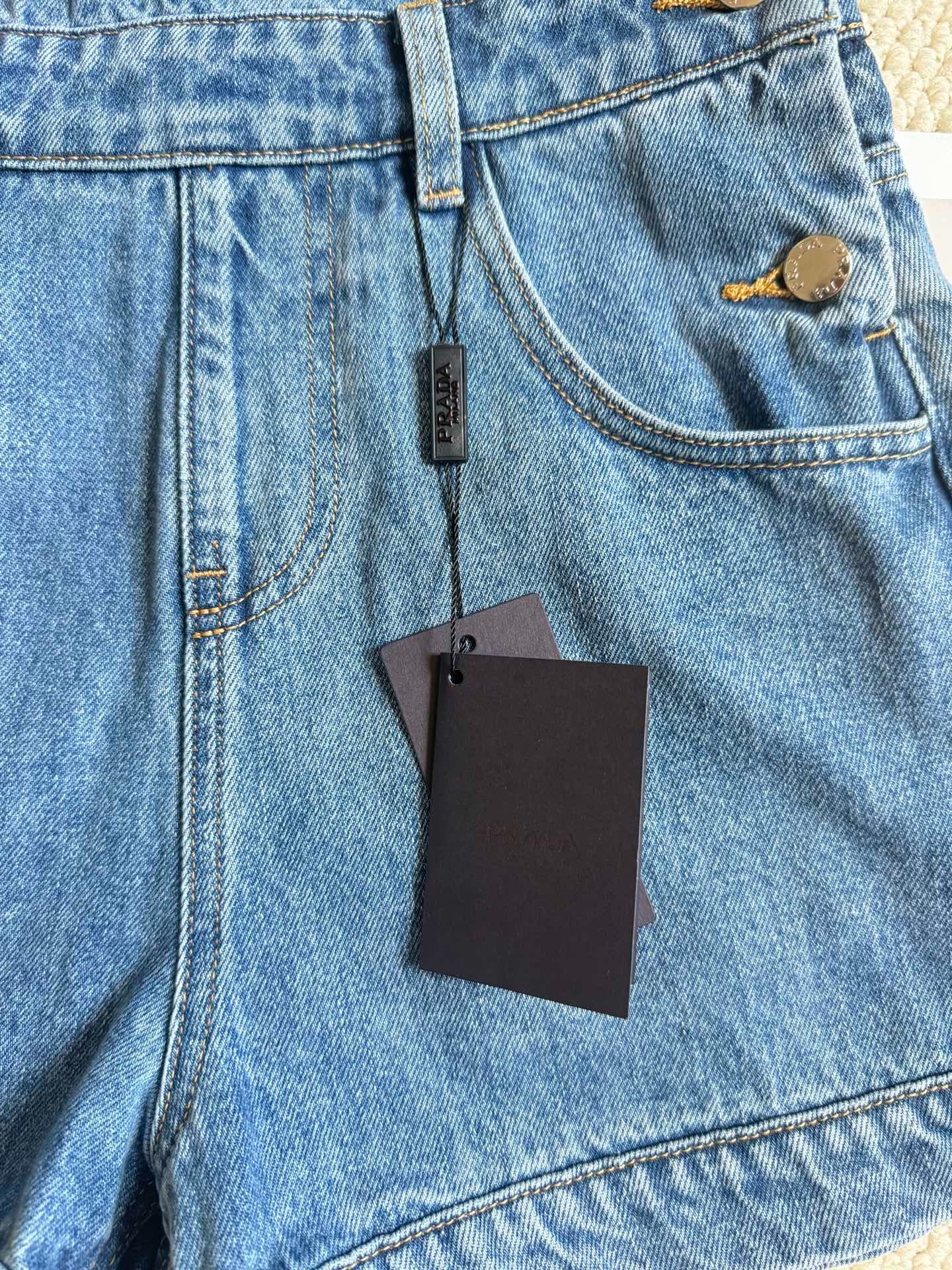 PRADA DENIM SHORT OVERALLS STYLE 188