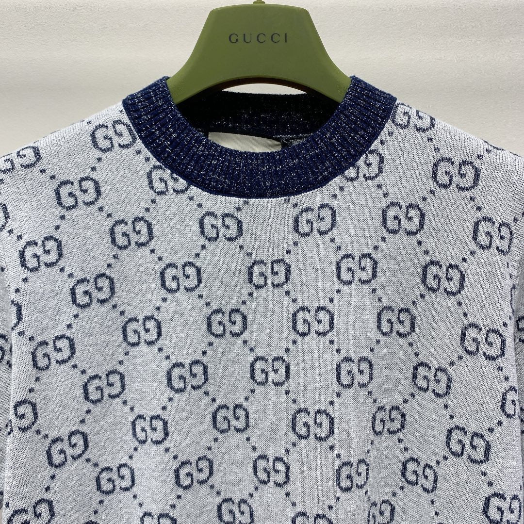 GUCCI SHORT-SLEEVE KNIT TOP 257394