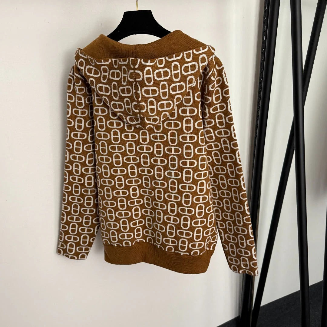 HERMES 25S REVERSIBLE CASHMERE SWEATER JACKET 114