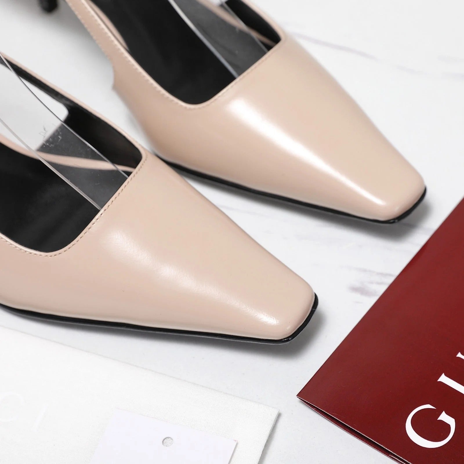 GG 26ss Slingback 60 Light Beige Sheepskin 601090