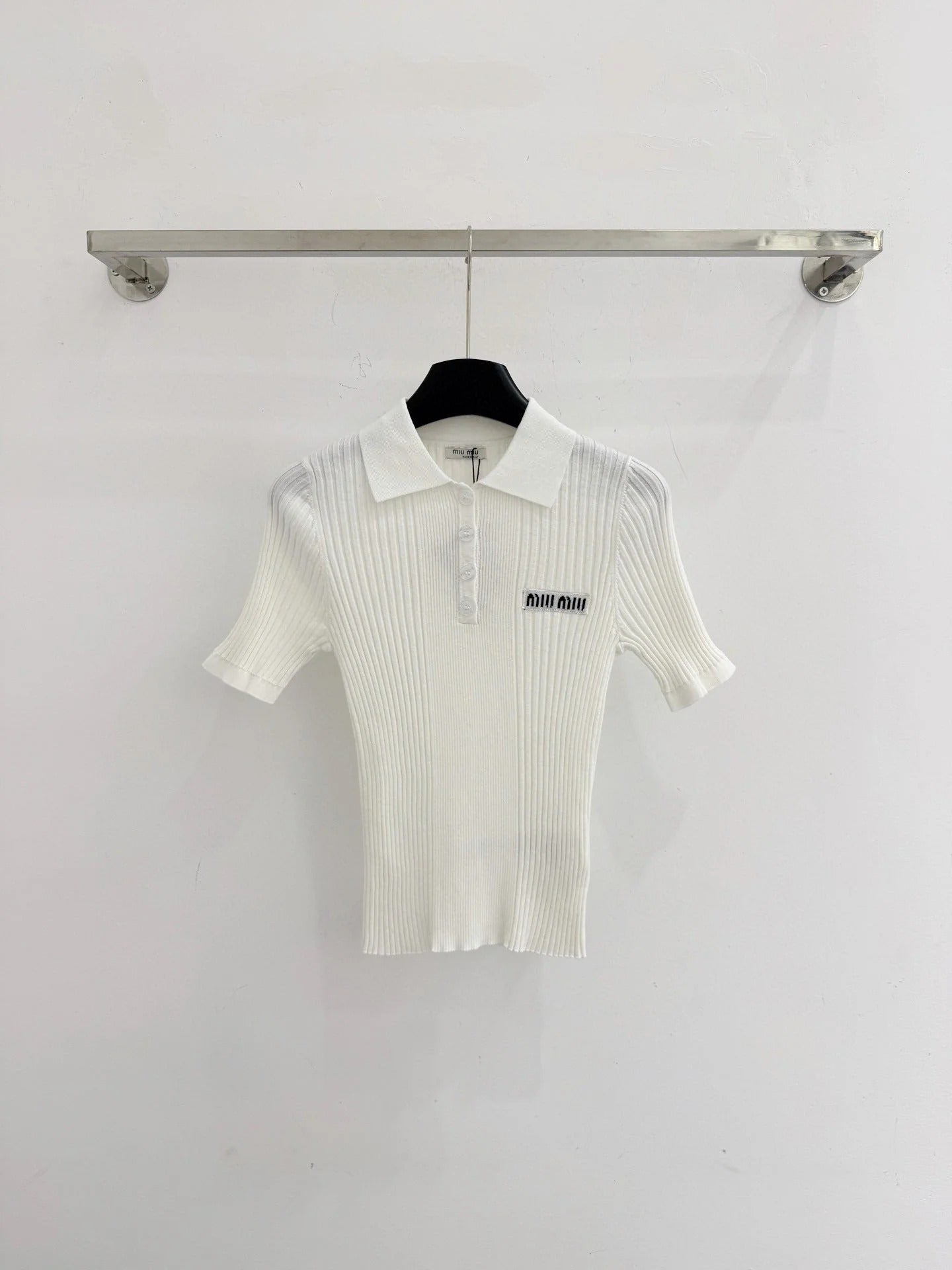 MIUMIU SHORT-SLEEVE POLO T-SHIRT STYLE 782
