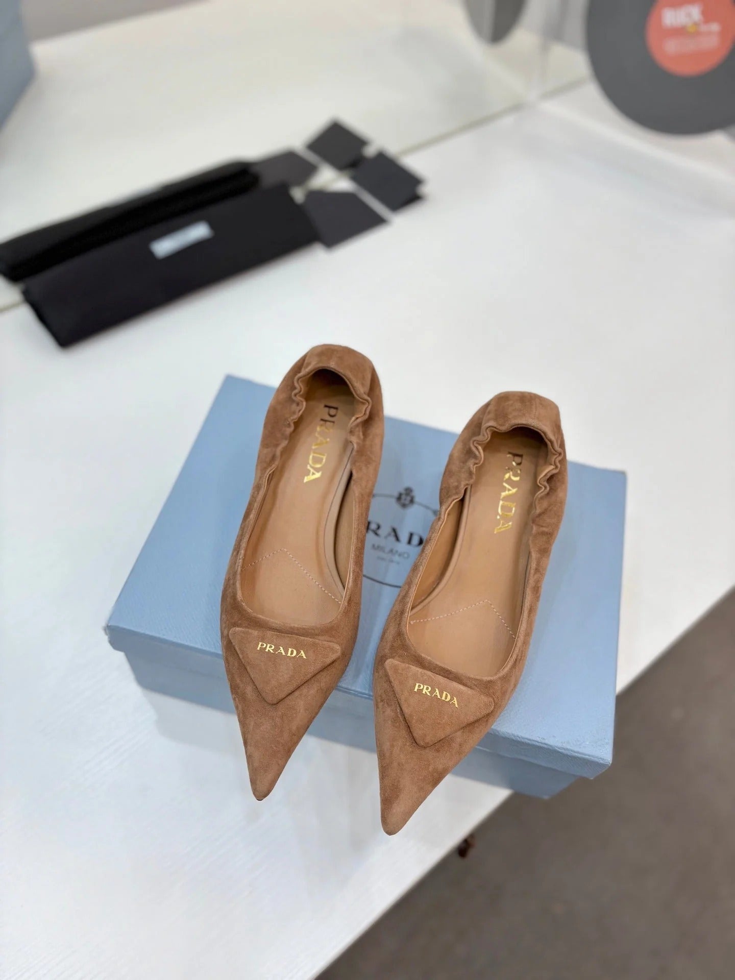 PRA 26S Pointed Toe High Heels 55 Brown Suede 627133