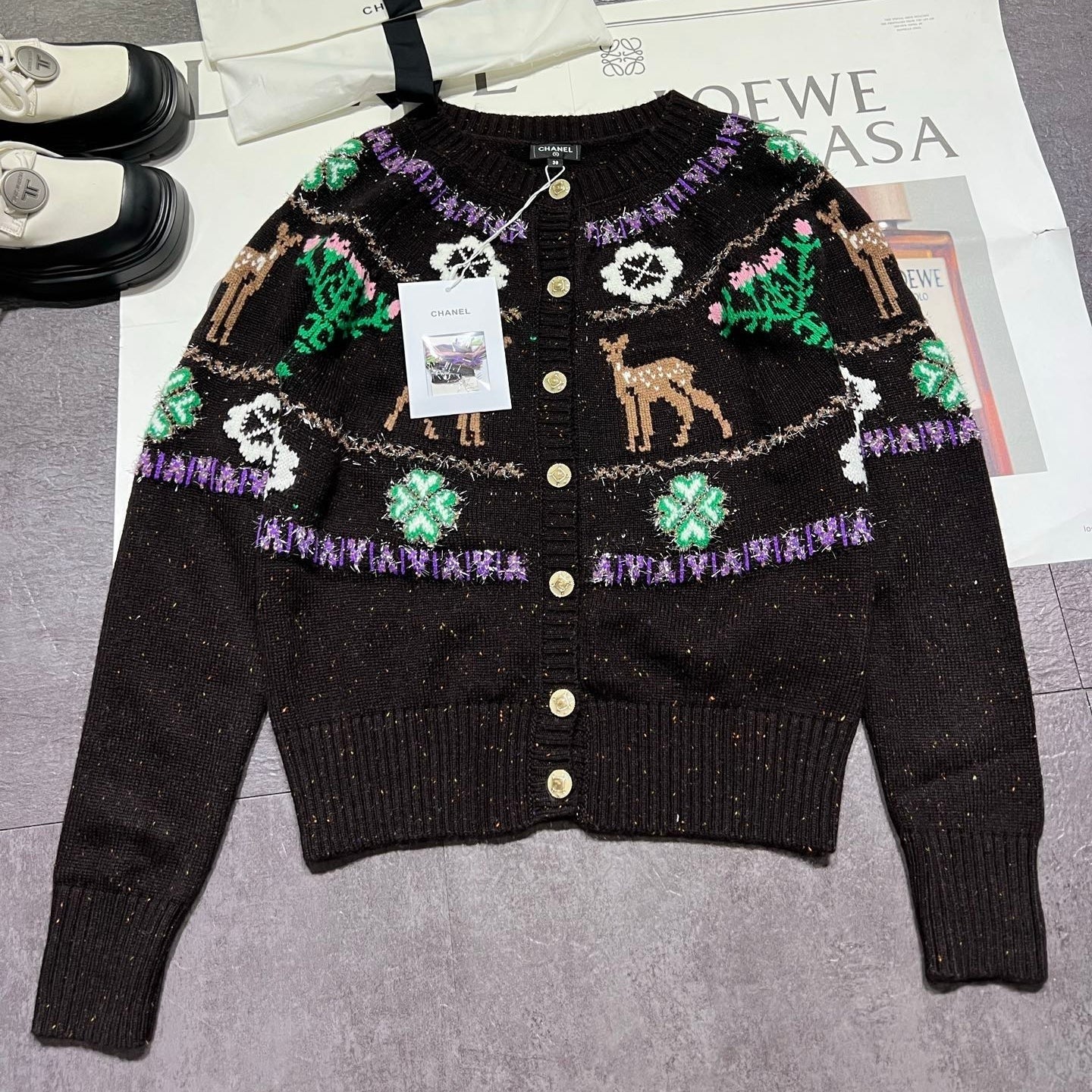 CHANEL 25S ROUND-NECK CARDIGAN