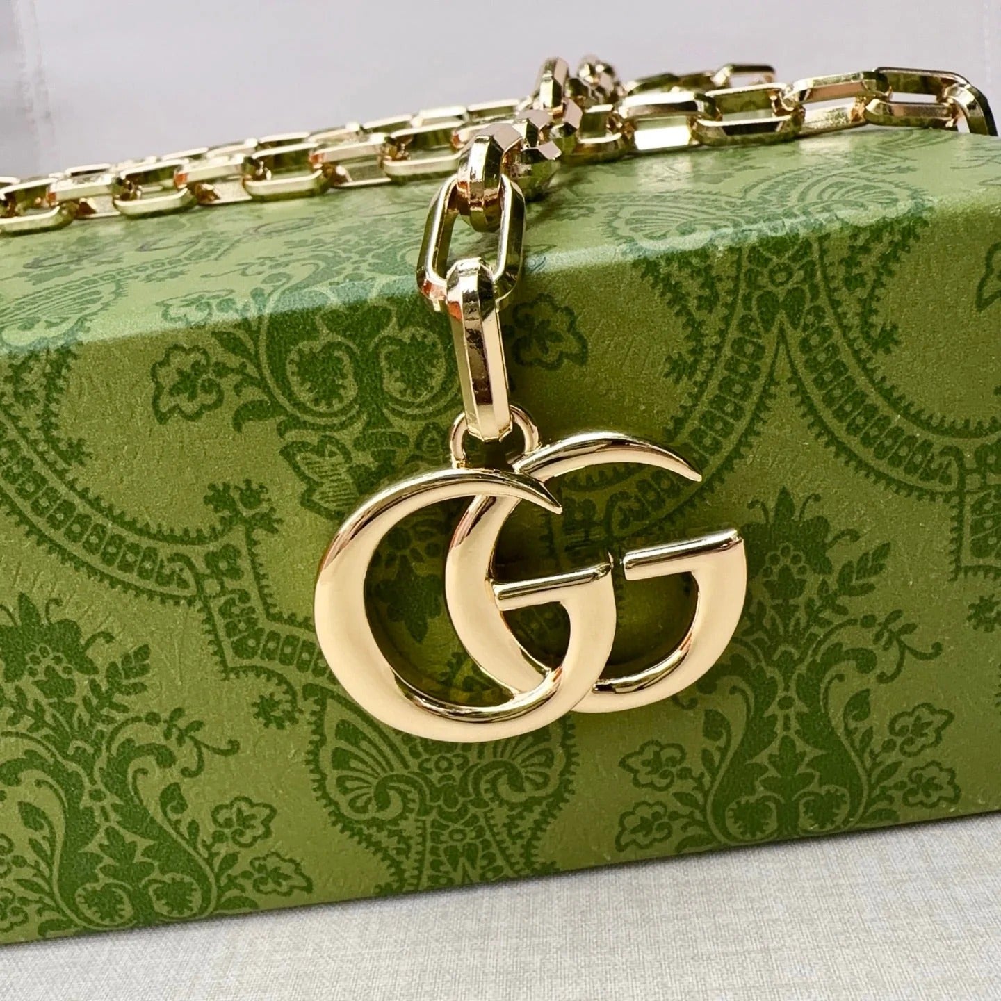 Gucci 2026 Double G Charm Belt Gold 204543