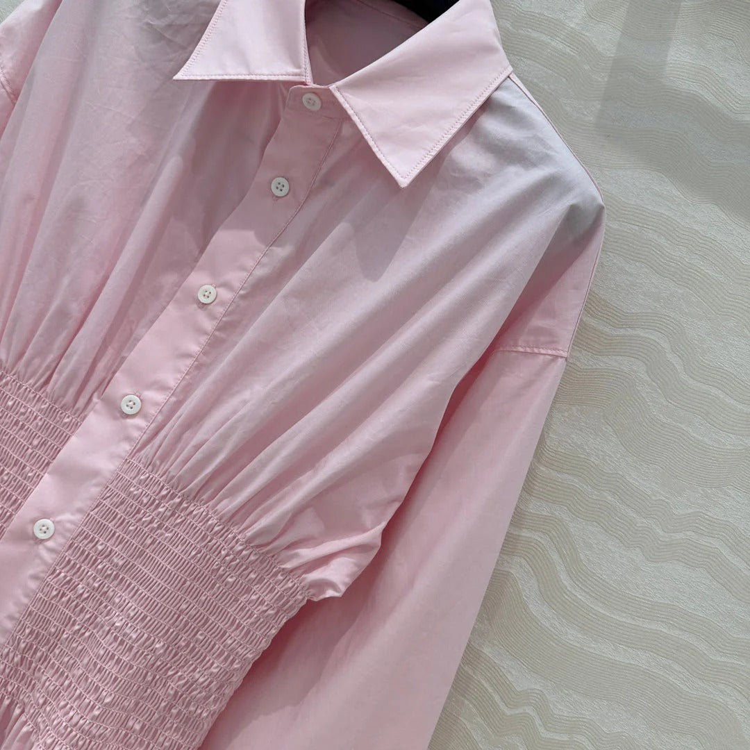 PRADA PREMIUM SHIRT DRESS WITH WAISTED DESIGN 276303