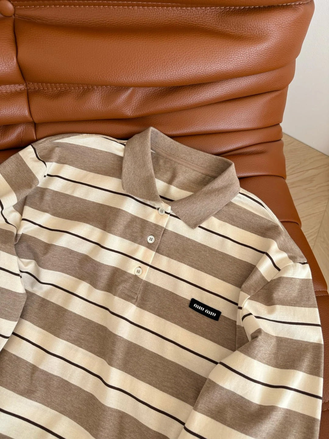 MIU STRIPED TEE IN TWO VERSIONS 25S IN COTTON 265679