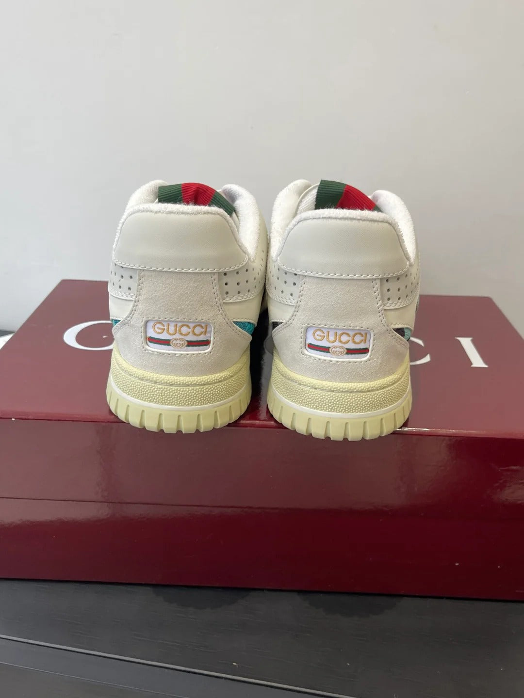 Gucci 2025 Re-Web Sneaker White Blue Leather Fabric