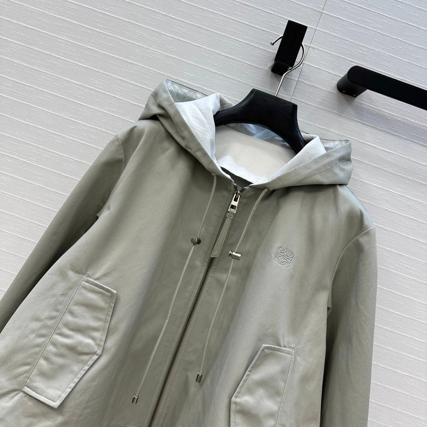 LOEWE HOODED JACKET WITH EMBROIDERED LOGO 276080