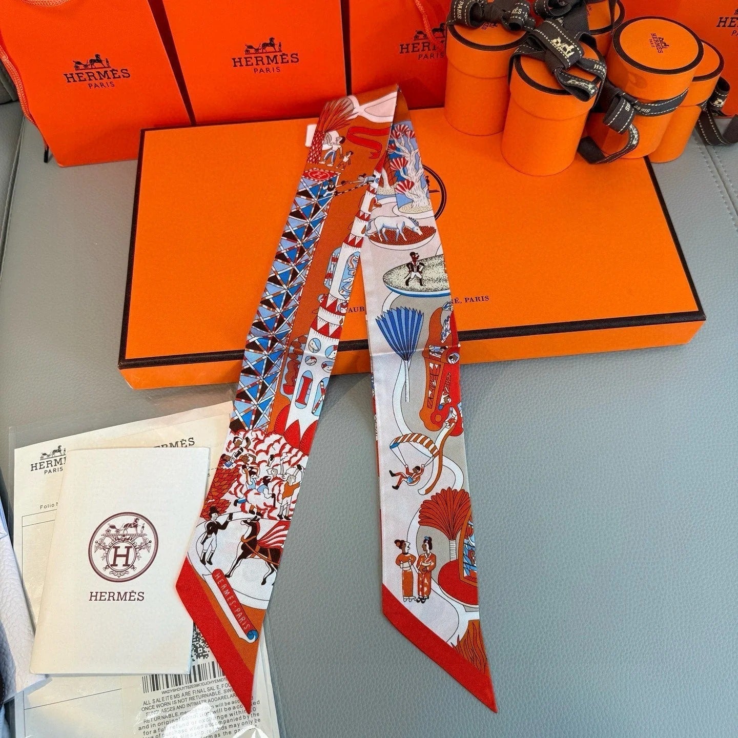 HERMES 25S SCARF 86 IN SILK 853142