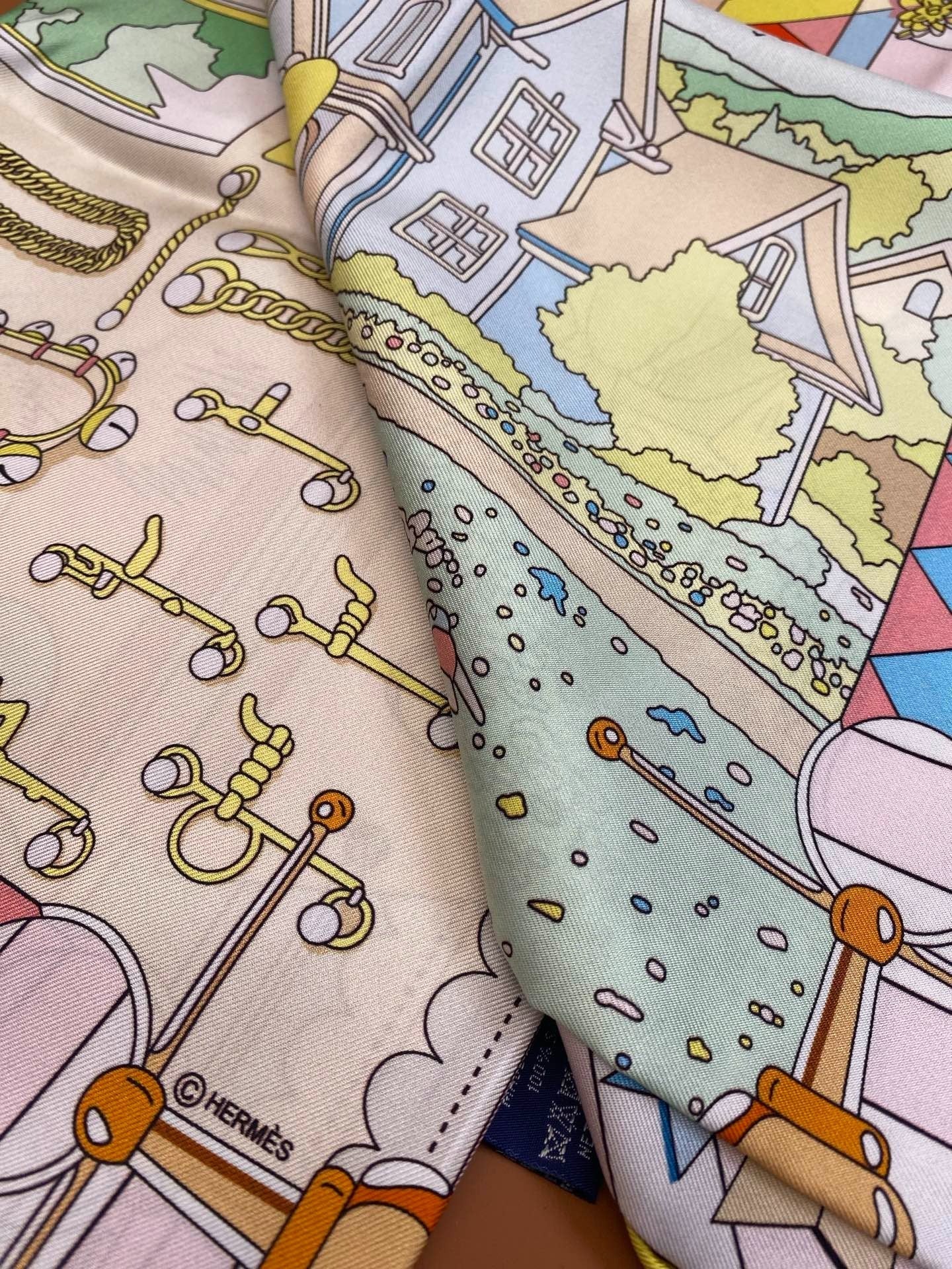 HERMES 25S SCARF 90 IN SILK 718486
