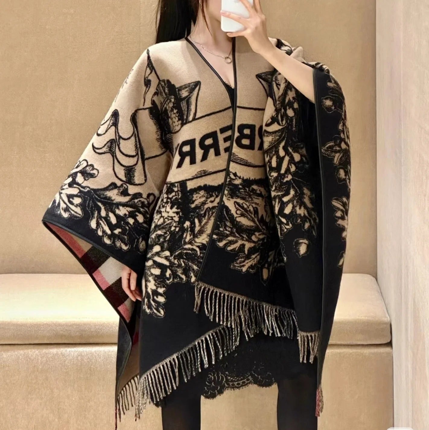 BURBERRY 25S PLAID KNITTED SCARF 146