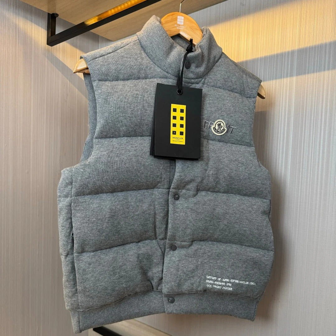 MONCLER 25S DOWN VEST IN GRAY