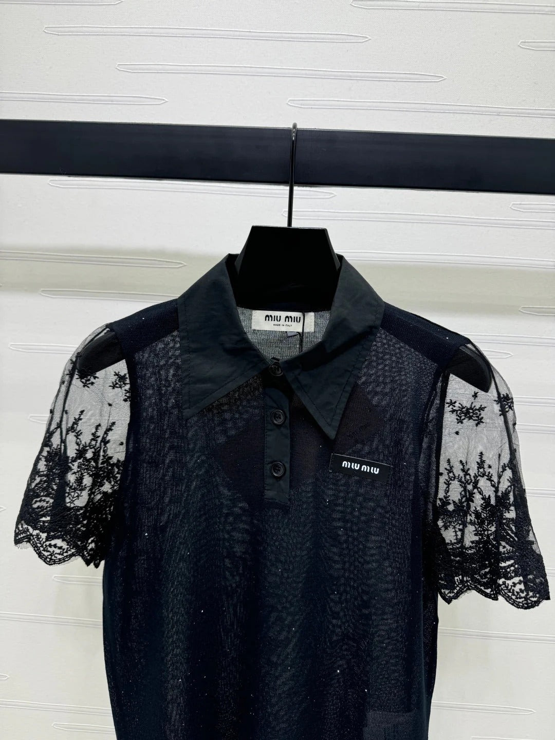 MIU 25S SEE THROUGH COLLAR SHIRT 264112
