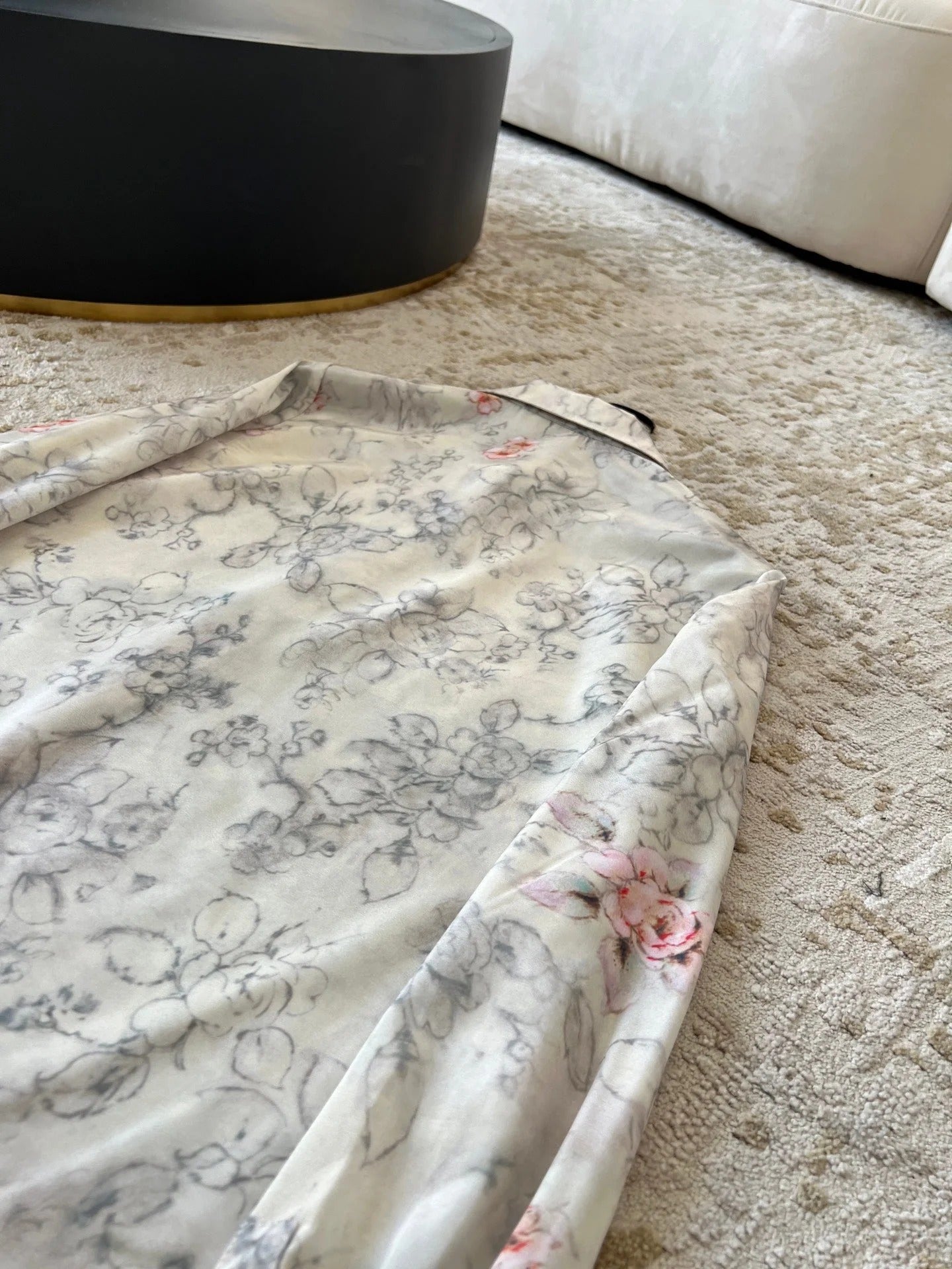 CHANEL LONG-SLEEVE PRINTED SHIRT IN SOFT FABRIC