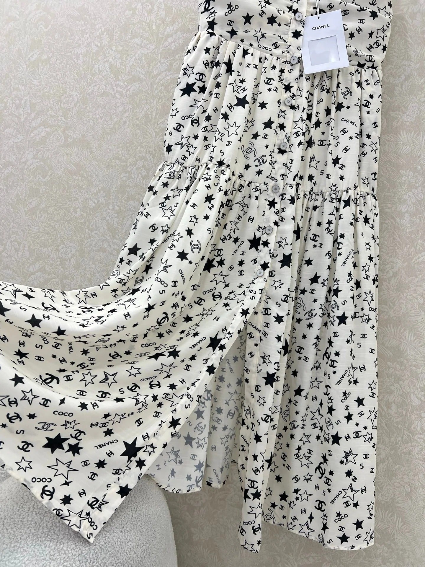 CHANEL WHITE SPAGHETTI STRAP DRESS 269211