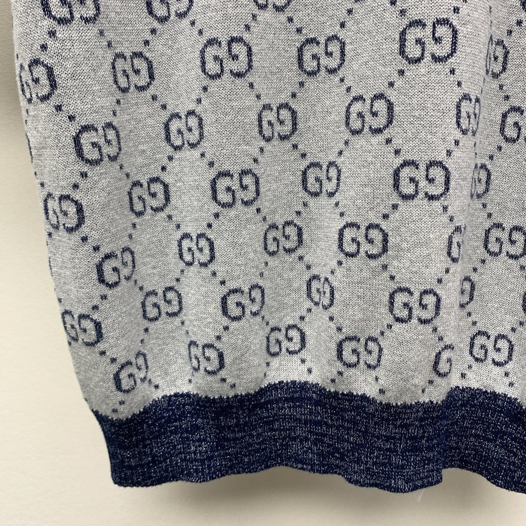 GUCCI SHORT-SLEEVE KNIT TOP 257394