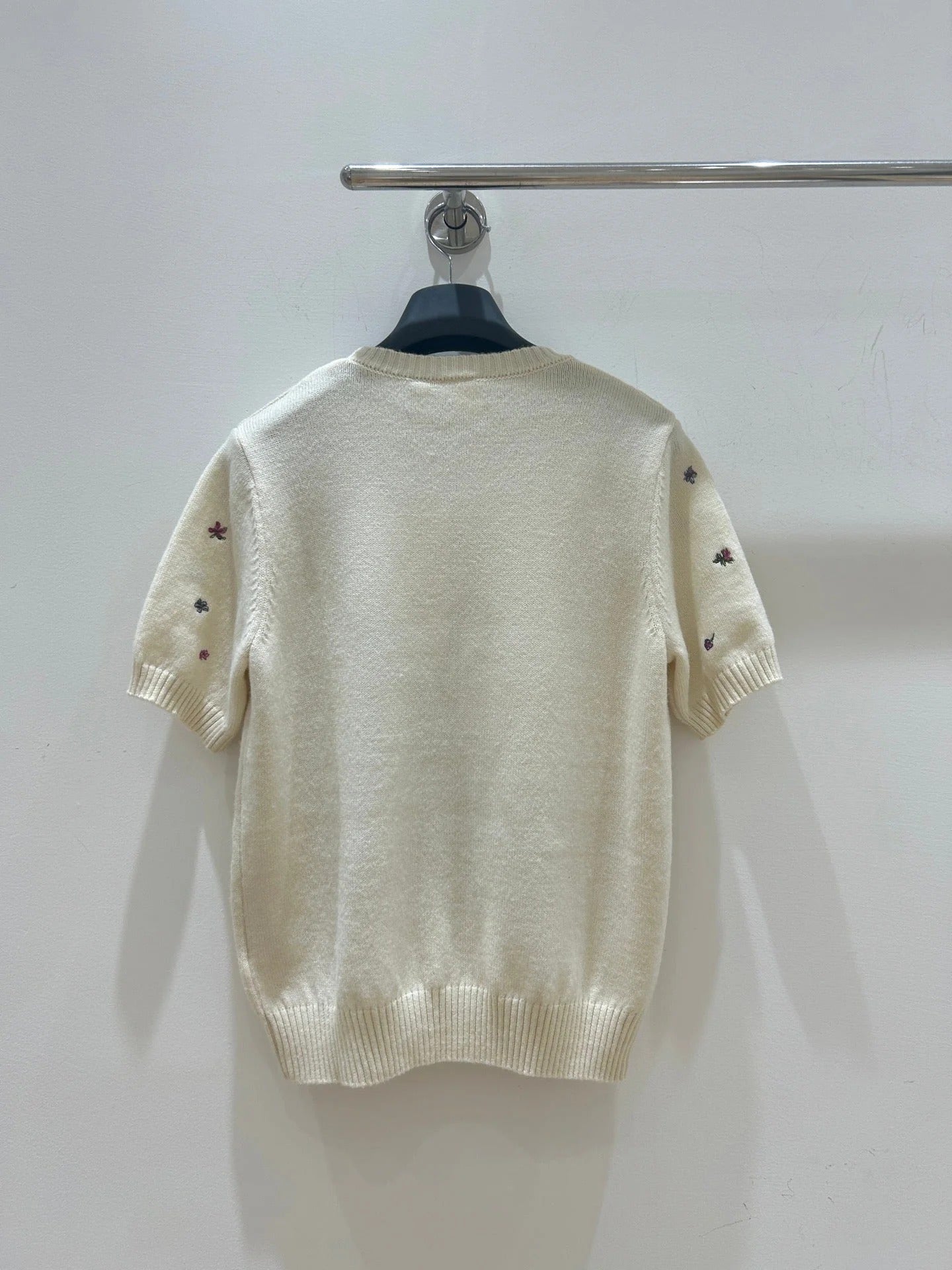 Dior 2026 Flower T-shirt Cream Wool 535388