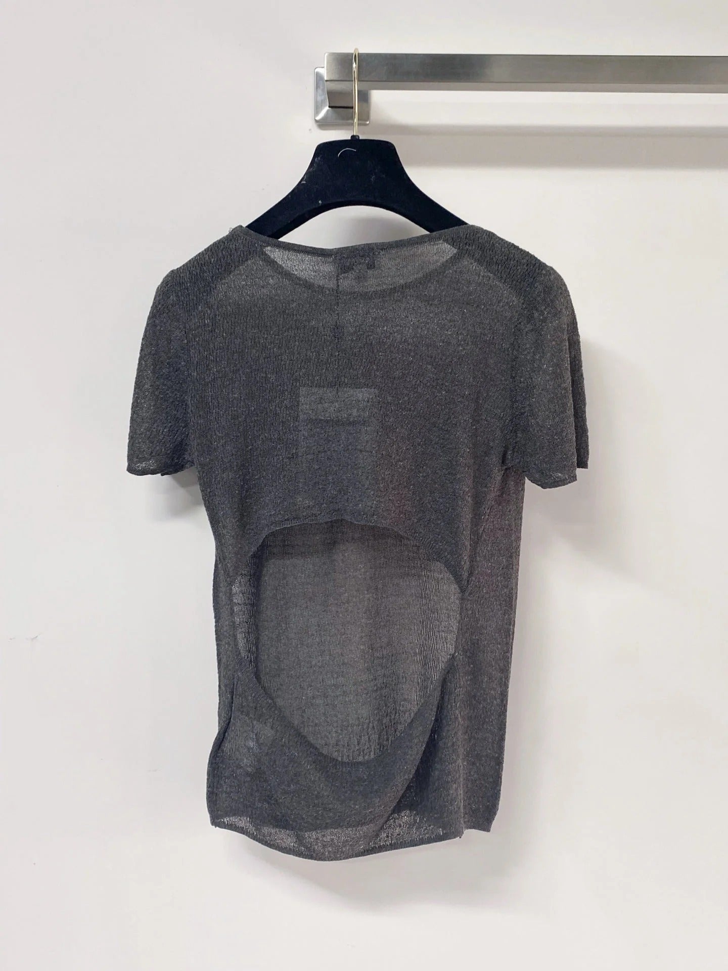 Chanel 2026 Open Knit T-Shirt Laine Wool Metallic Detailing 471873
