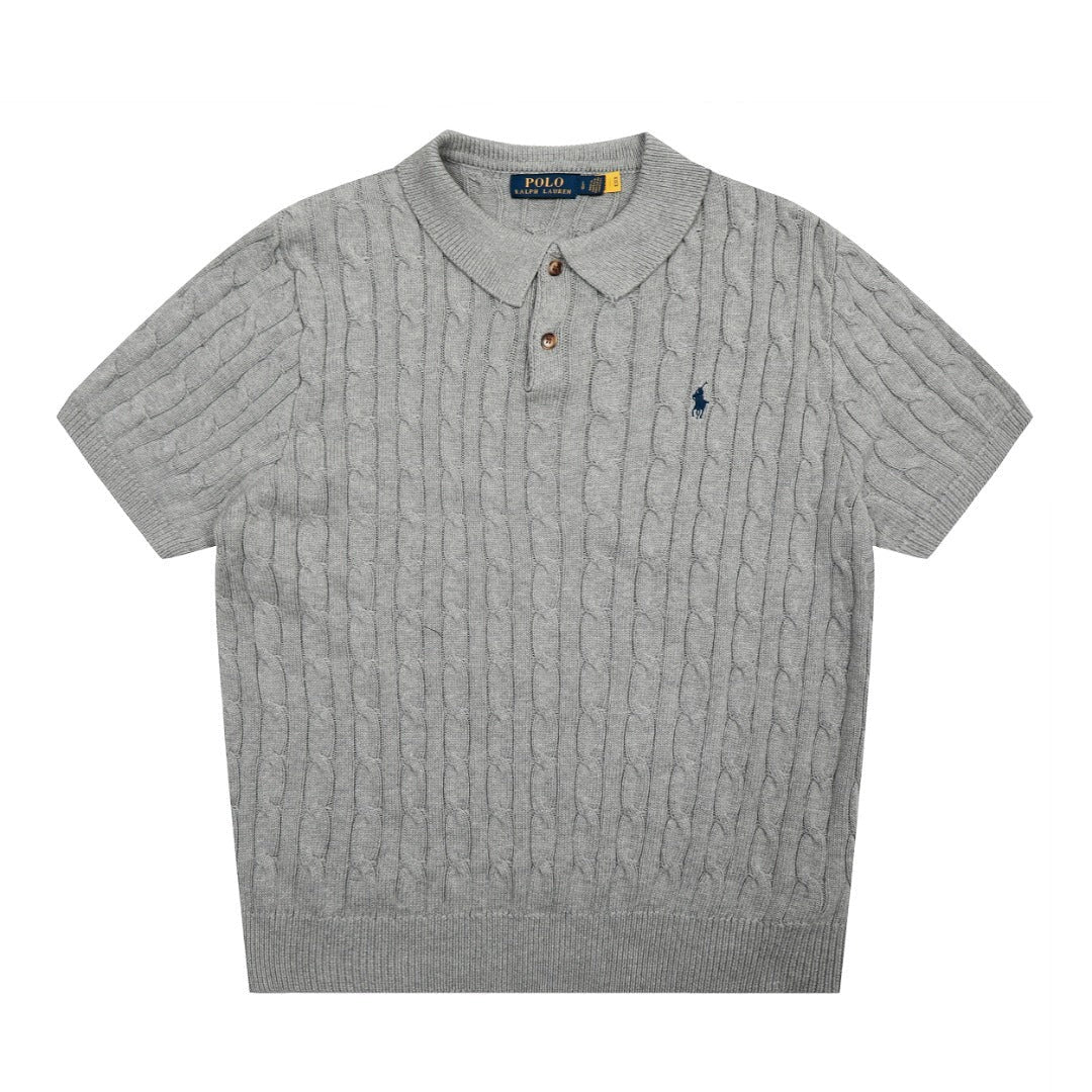 RALPH LAUREN SHORT-SLEEVE POLO KNIT SWEATER STYLE 435