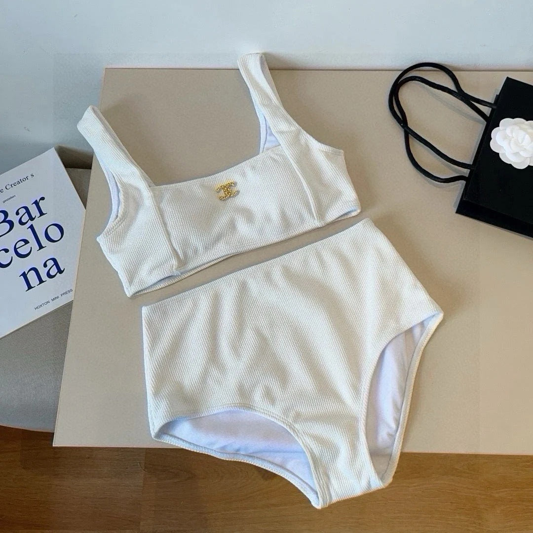 CC BIKINI SWIMSUIT SET IN WHITE 629244