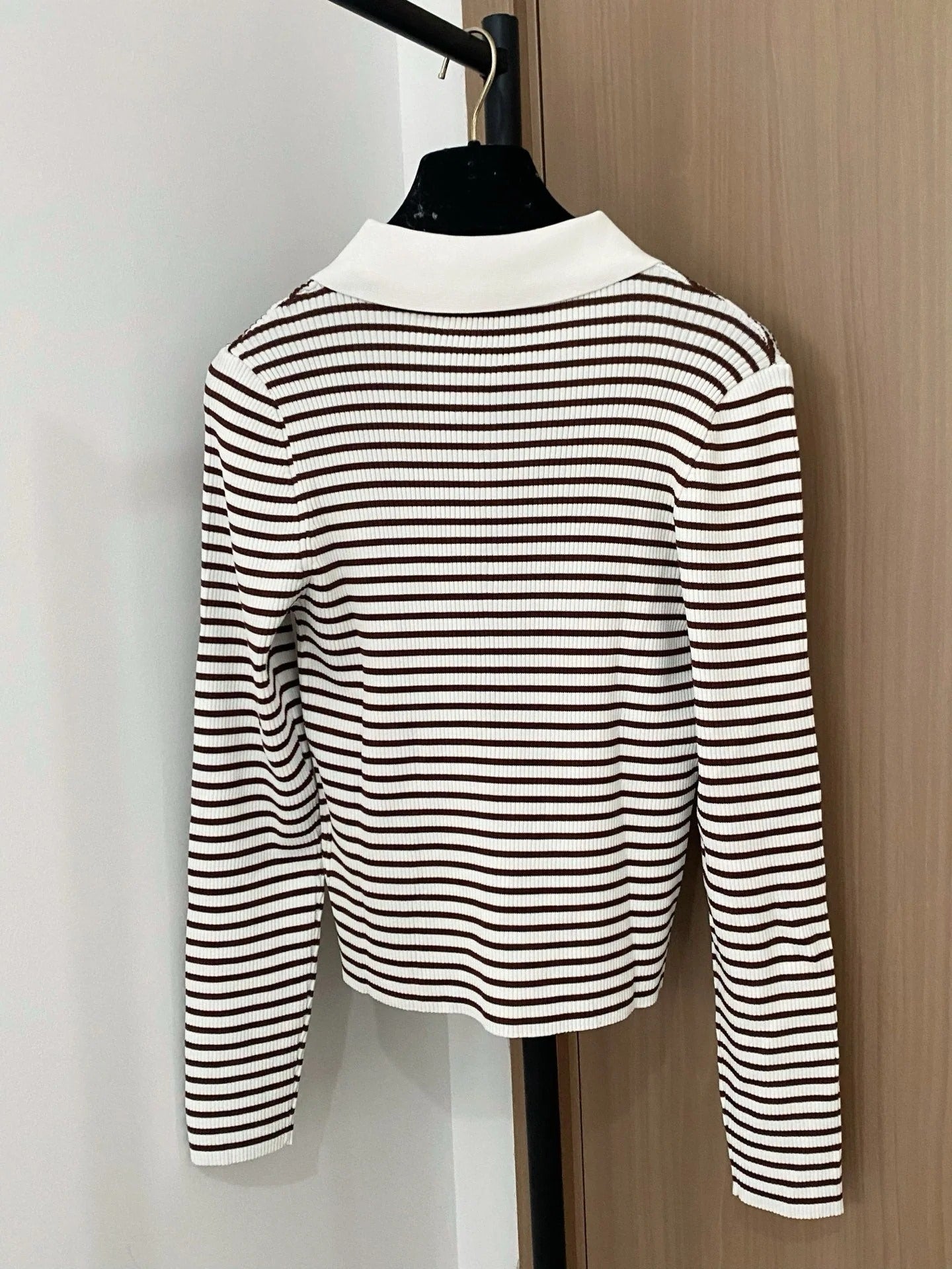 MIUMIU LONG-SLEEVE KNIT POLO STYLE 265