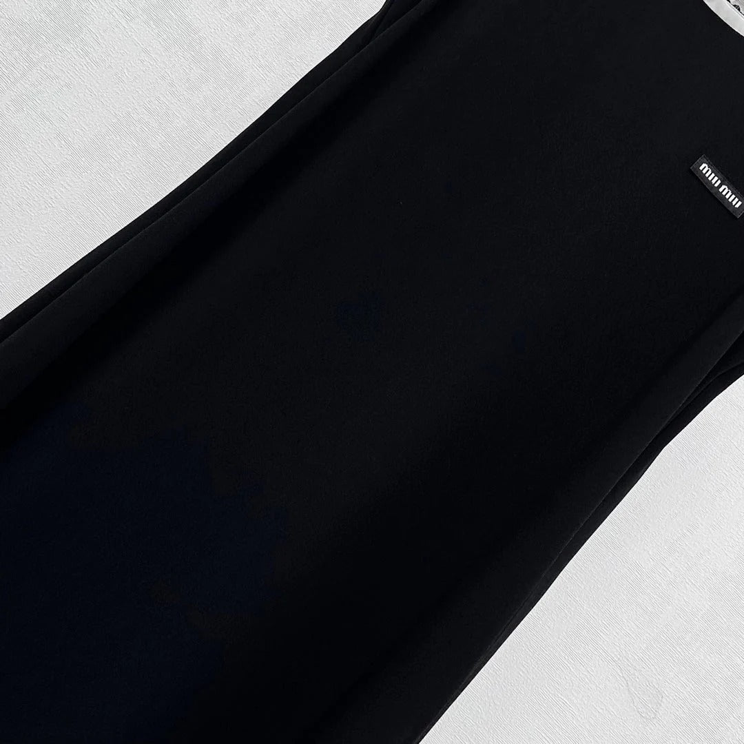 MIU 25S LONG VEST DRESS IN ACETATE 264519