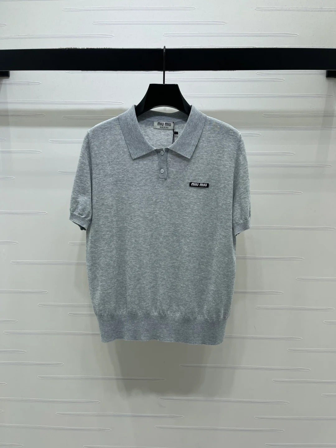 Miumiu 2026 Polo Shirt White Gray Blue Pink Cashmere
