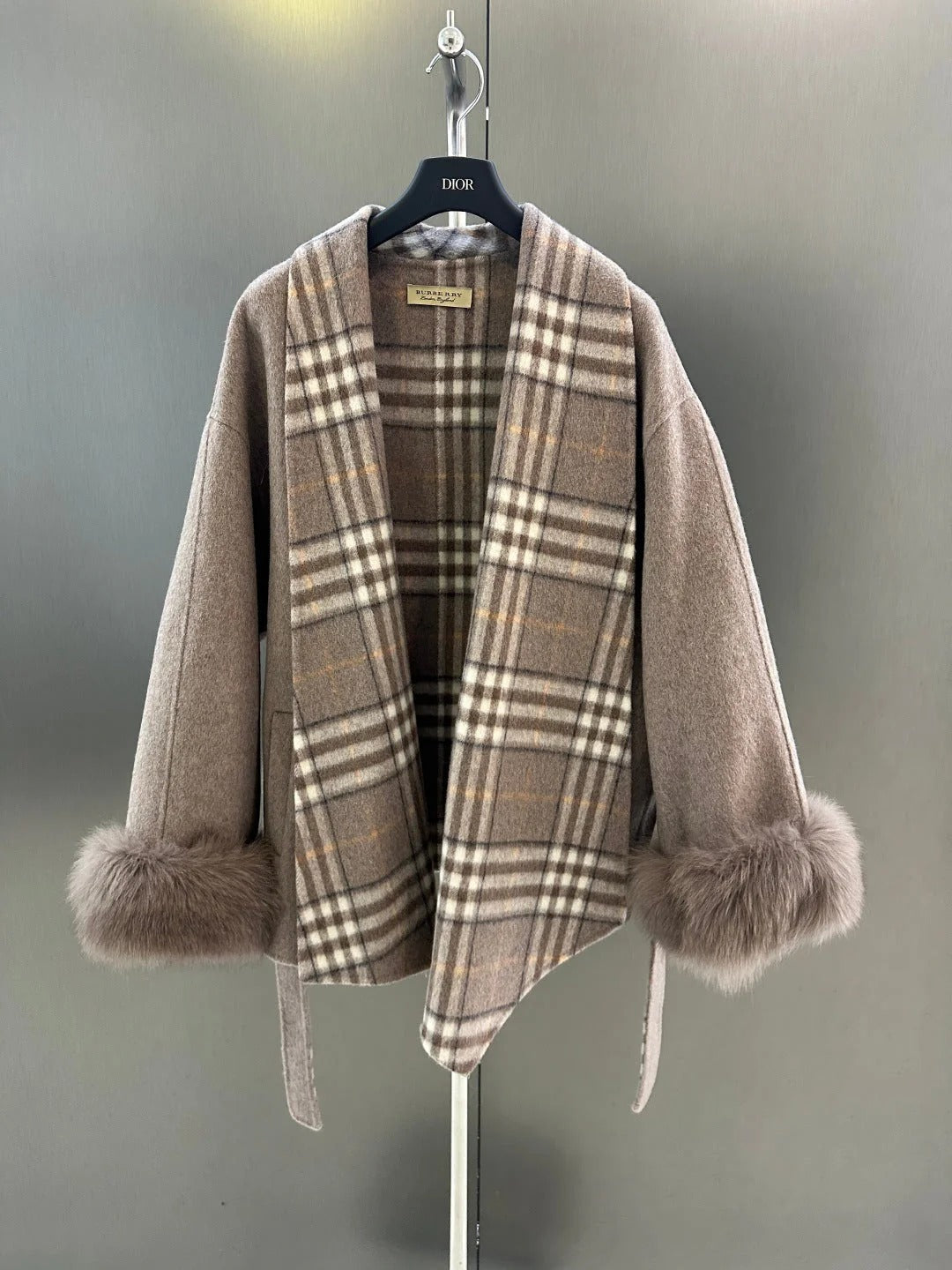 BURBERRY 25S PLAID WOOL COAT 133