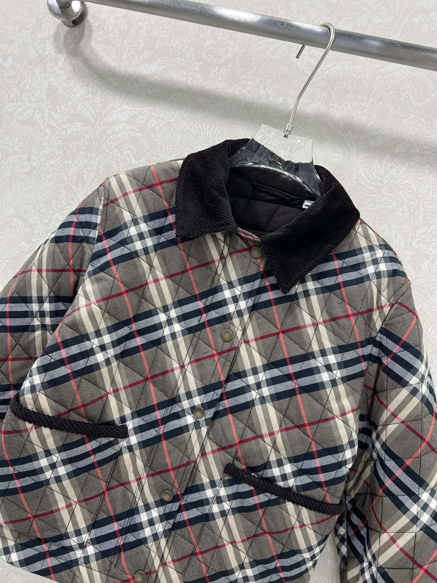 BURBERRY 25S COTTON PLAID JACKET 129