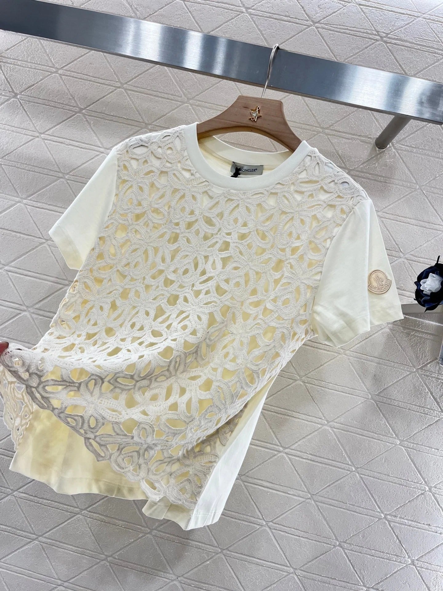 MONCLER LACE SHORT-SLEEVE DRESS SET 276662