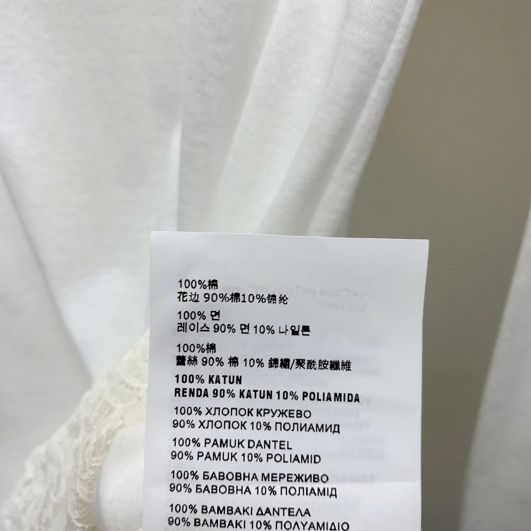 MIUMIU LIGHTWEIGHT BREATHABLE LACE TEE 268130