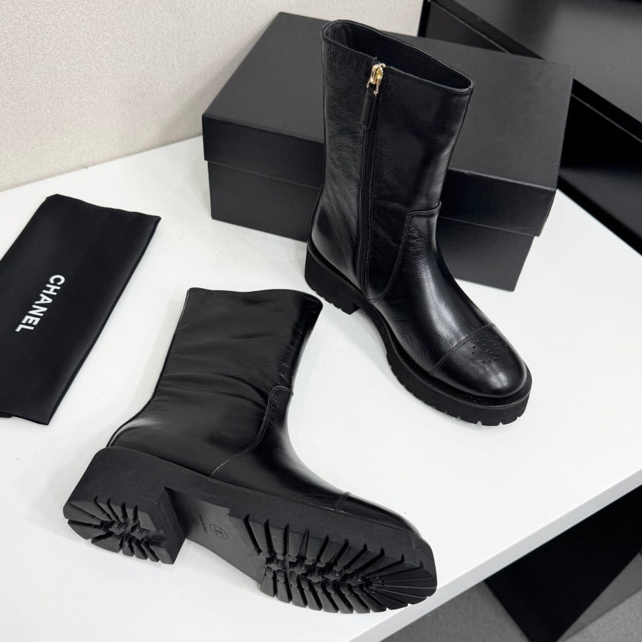 Chanel 2026 Mid-Calf Boots Leather Suede 193735