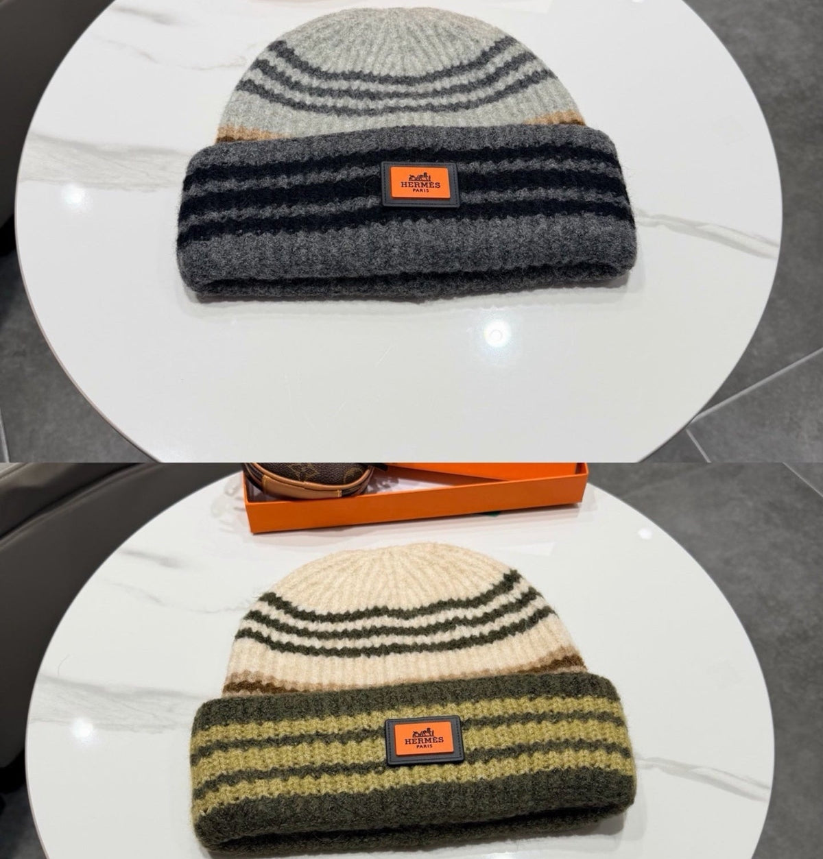 HM Hat Striped Knit Beanie 477434