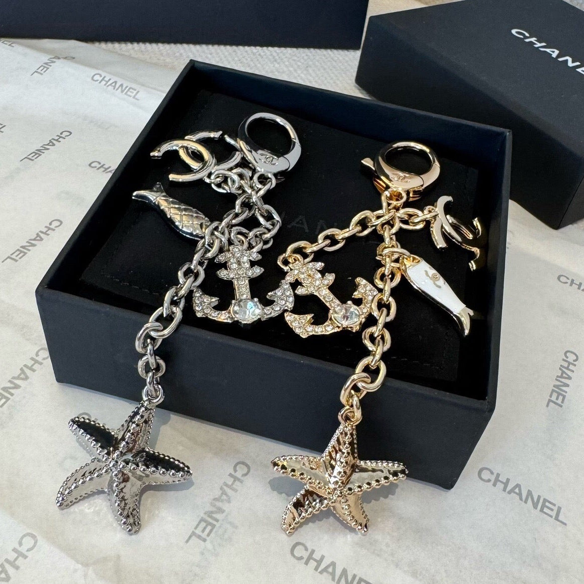 Chanel Fish Anchors Starfish Bag Charm 546178