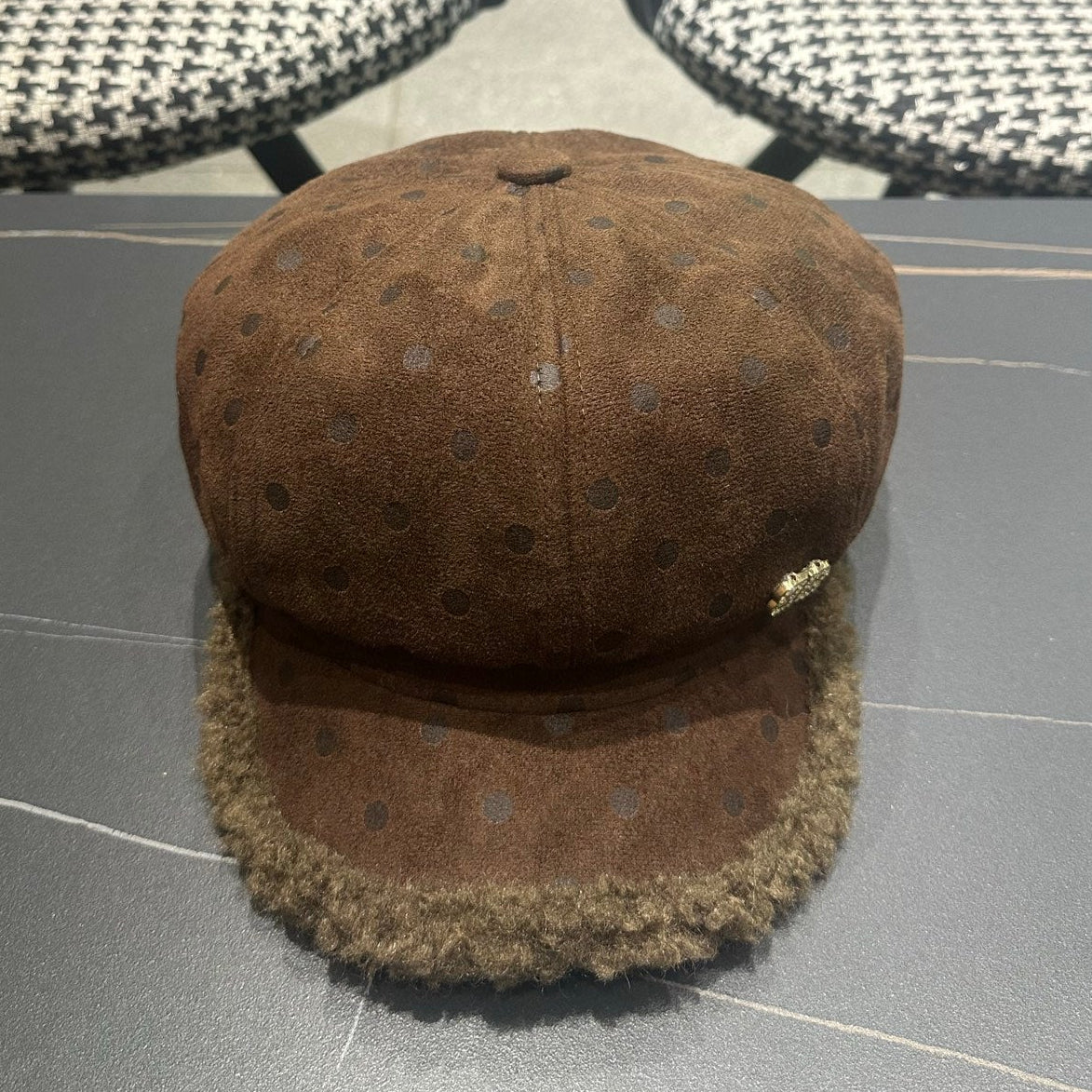 Burberry 2026 Newsboy Cap Hat Suede 550266