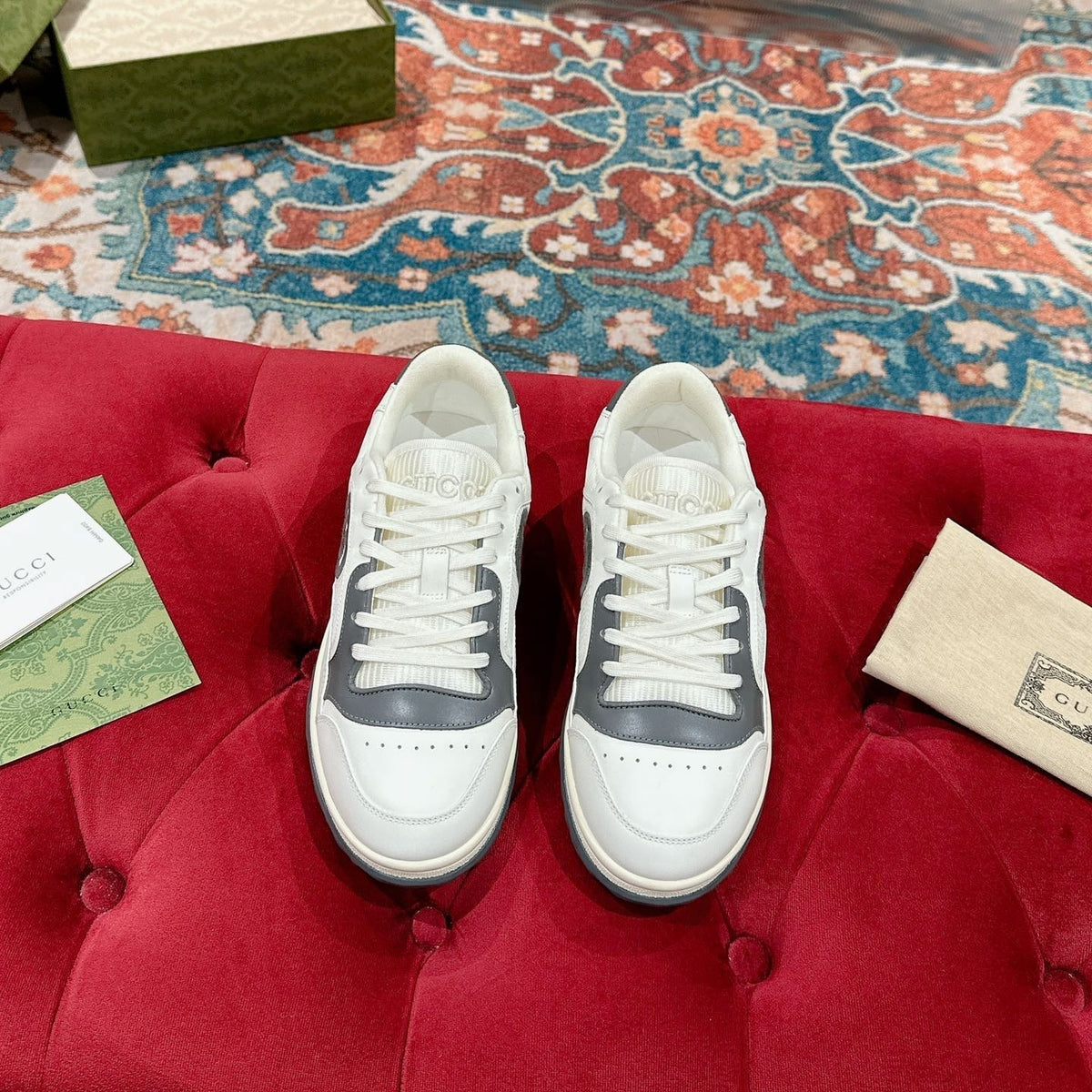 GG 26s Sneakers White Mix Grey Calfskin