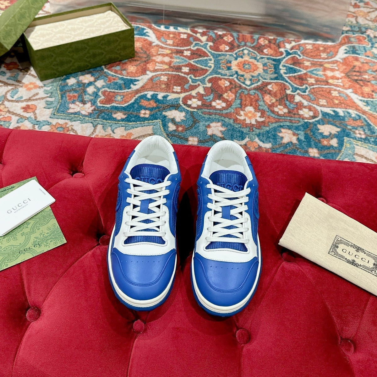 GG 26s Sneakers Blue Calfskin With Logo