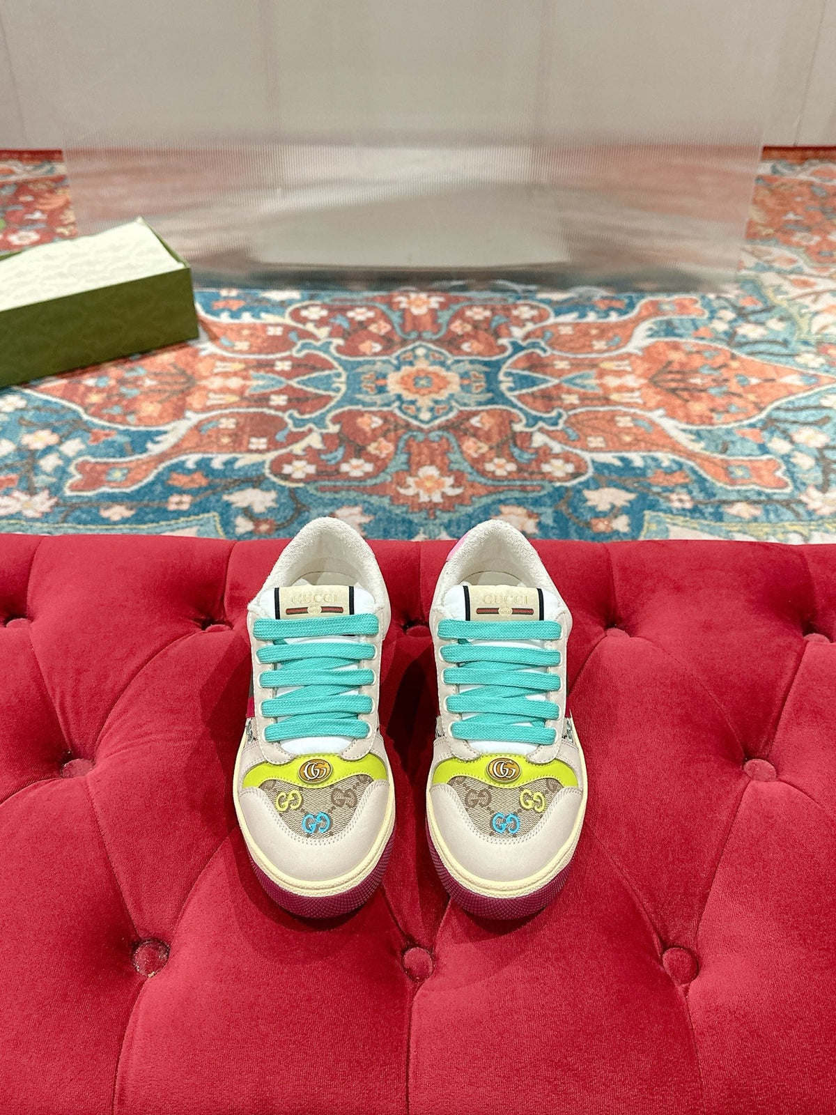 GG 26s Screener Sneaker Multicolor Suede And Canvas