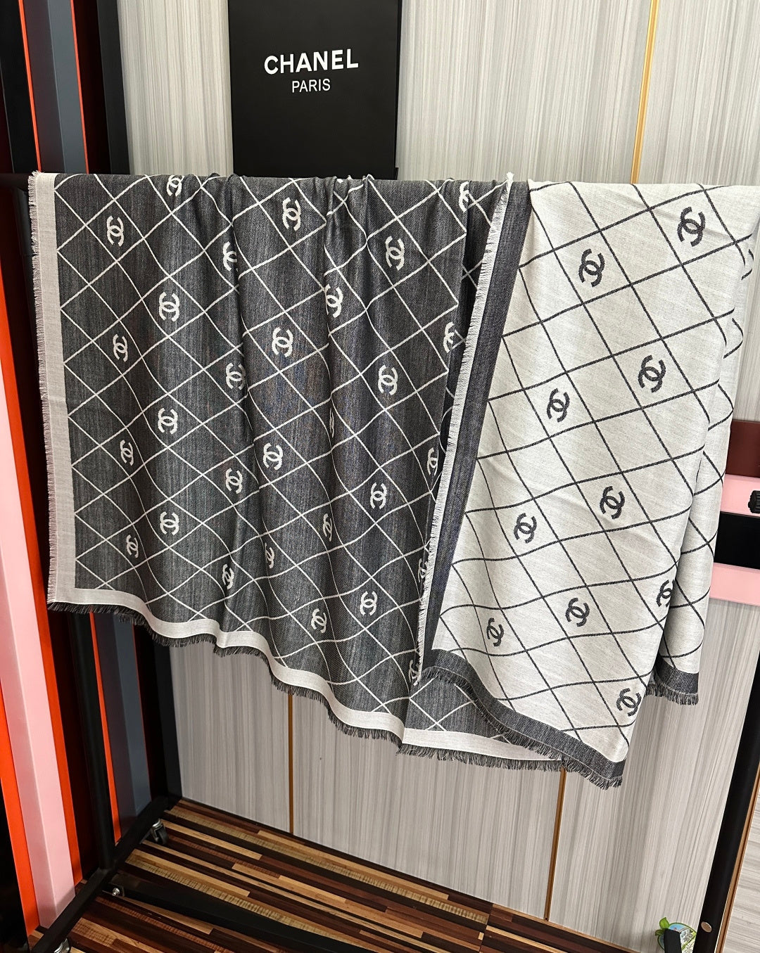 CC 2026 Square Scarf 140cm Wool Silk 550789