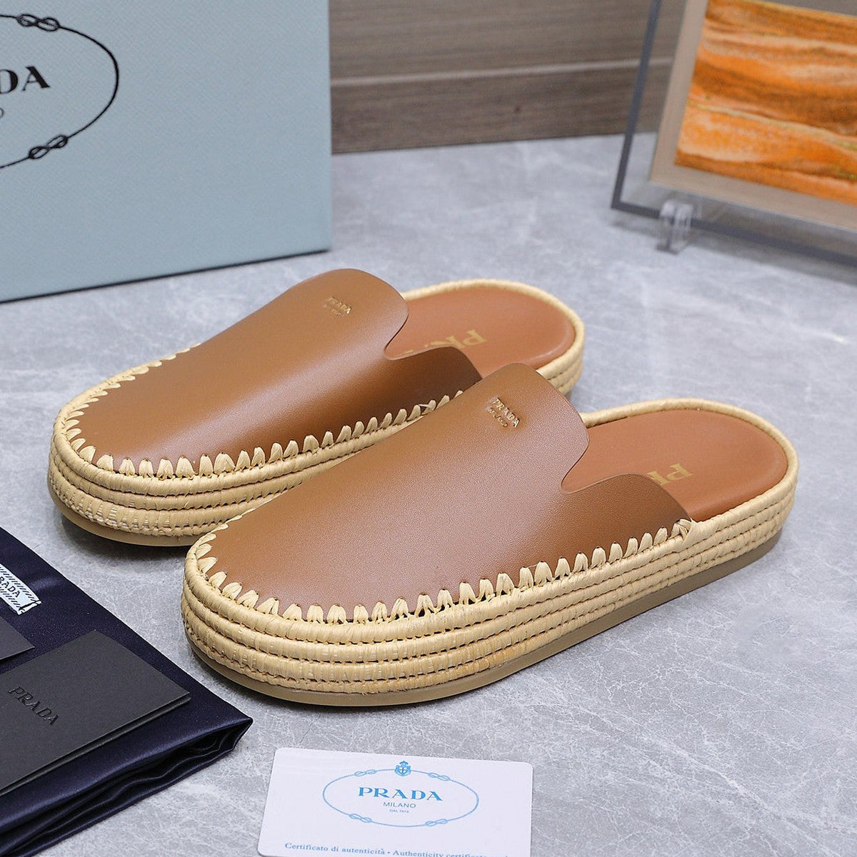 Prada 2026 Mule Woven Leather