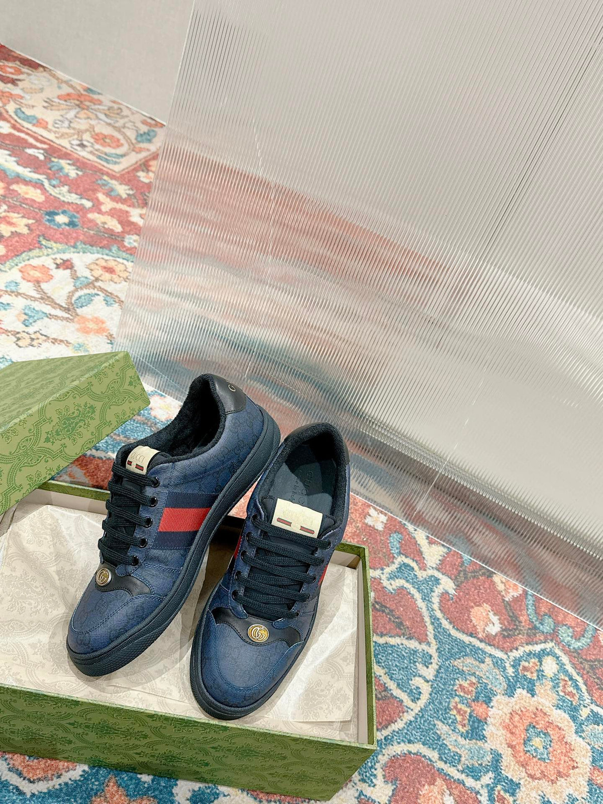 GG 26s Screener Sneaker Navy Blue Canvas
