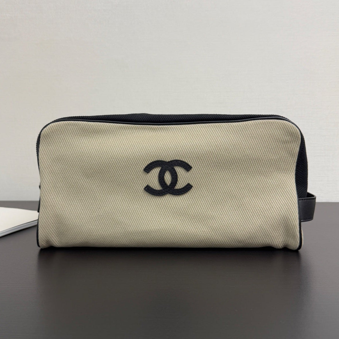 Chanel 2026 Large Zipped Pouch Bag 23cm Canvas
