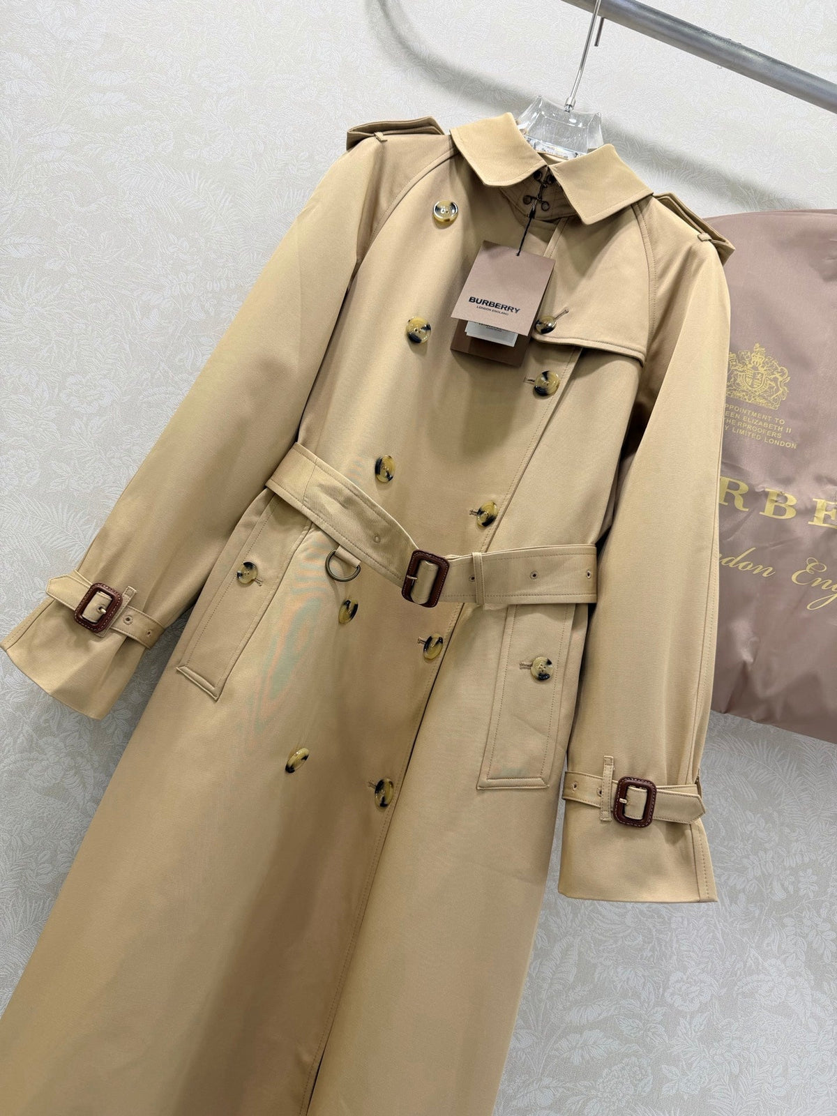 BRR Kensington Trench Coat Beige Cotton